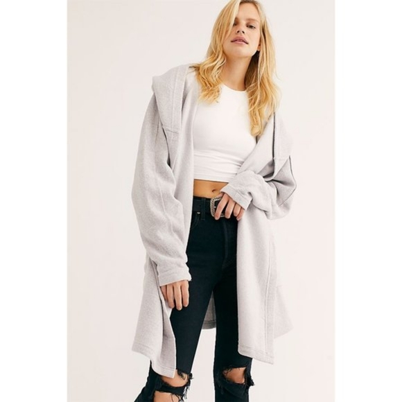 Free People Sweaters - Free People Willow Hooded Fleece Cardigan/Light Jacket